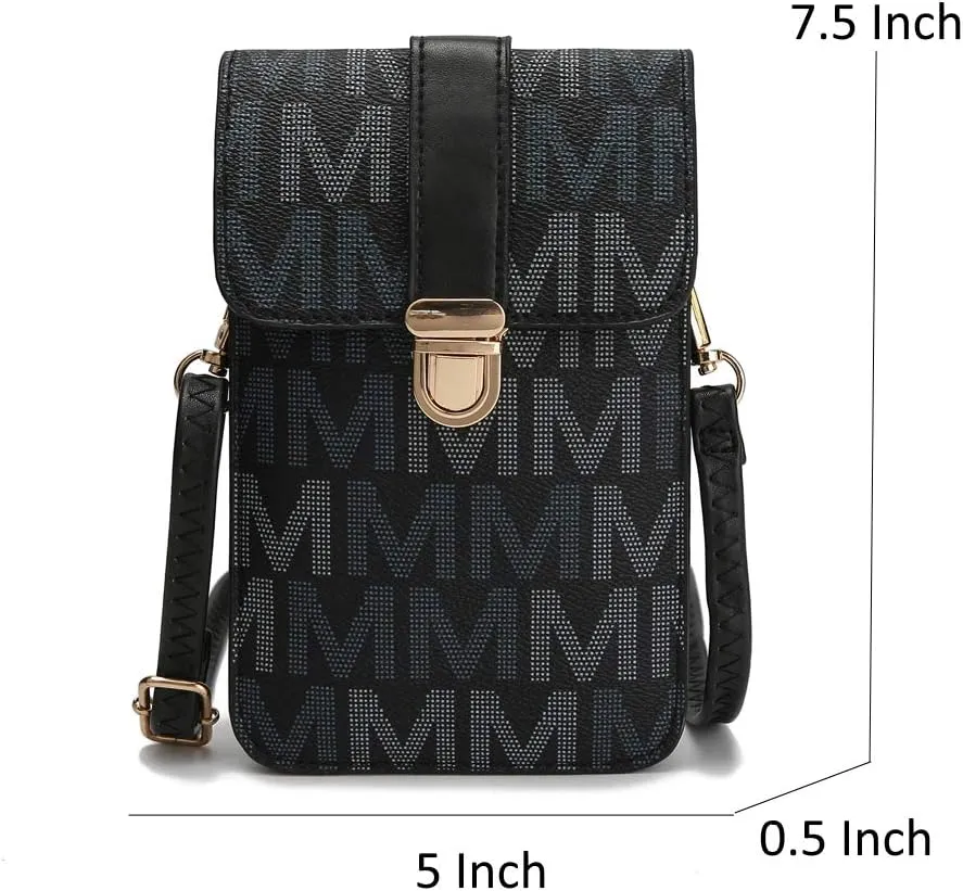MKF Small Crossbody Cell Phone Purse Wallet for Women – PU Leather Cellphone Bag – Case with Shoulder Strap