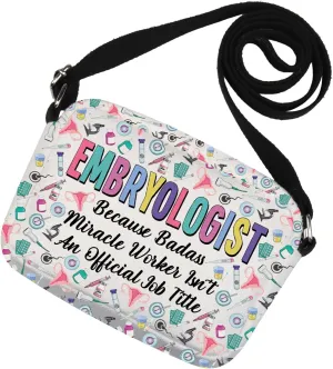 MNIGIU Funny Embryologist Gift Embryology Crossbody Bag for Fertility Specialist IVF Nurse