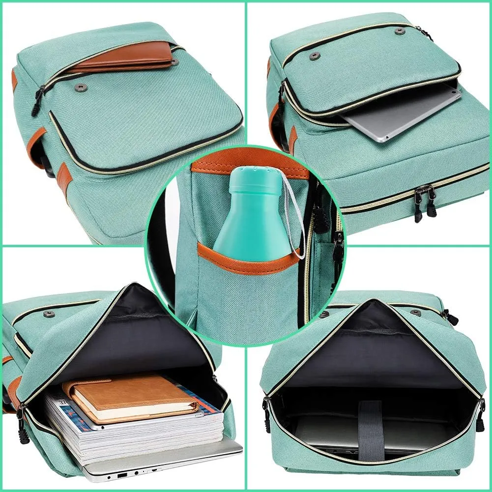 Modoker Vintage Laptop Backpack for Women Men,Travel Backpacks with USB Charging Port Fashion Backpacks
