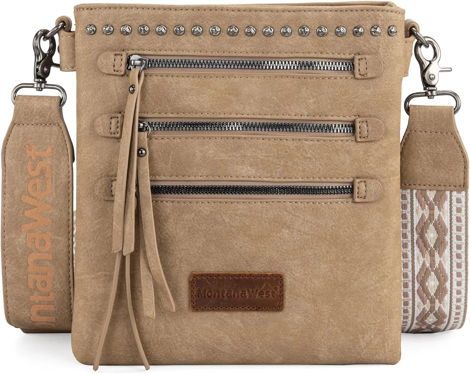 Montana West Crossbody Bags for Women Multi Pocket Cross Body Bag Purses with Guitar Strap