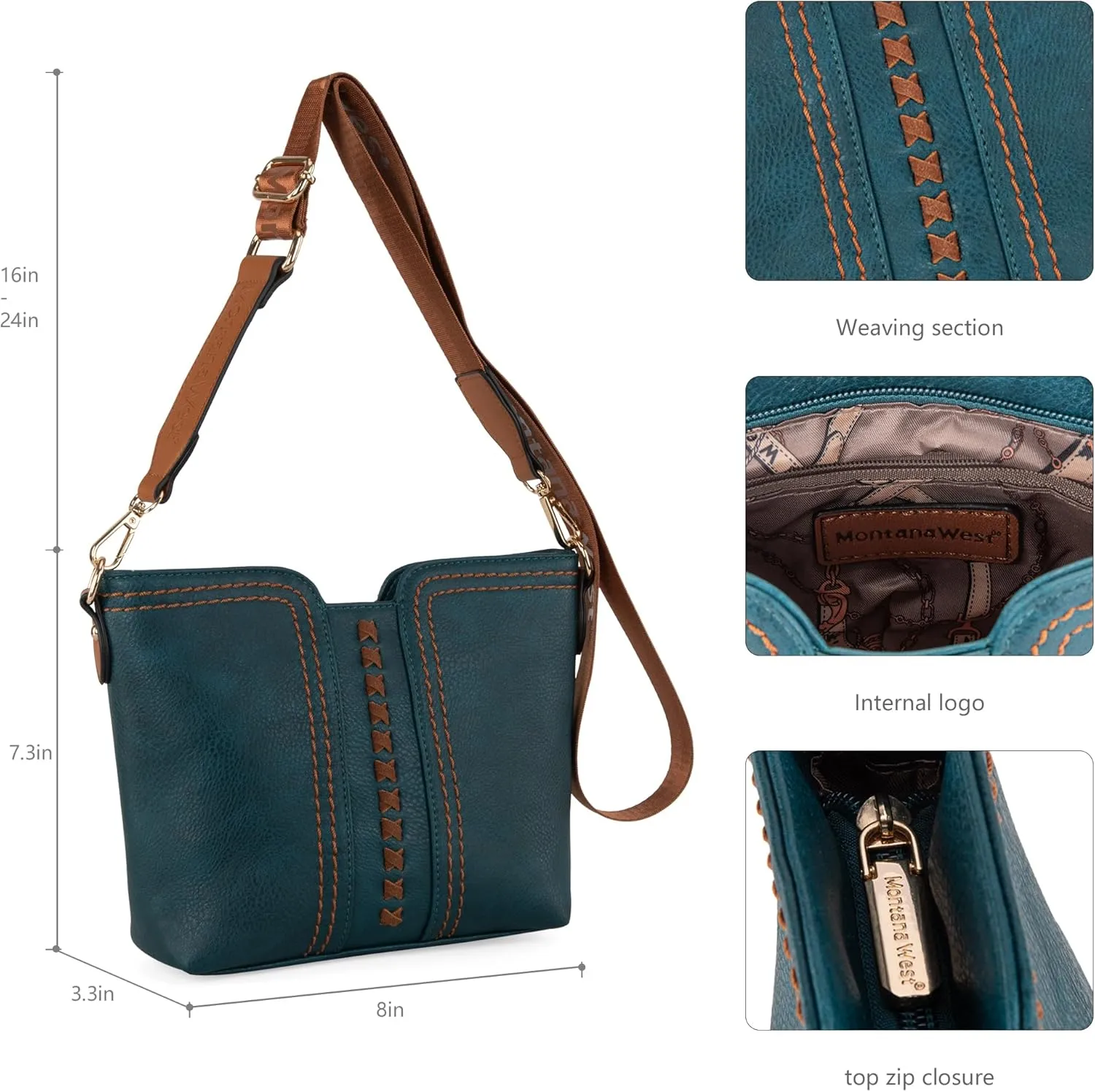 Montana West MINI Crossbody Bags for Women Cross Body Purses Shoulder Handbags with Wide Guitar Strap