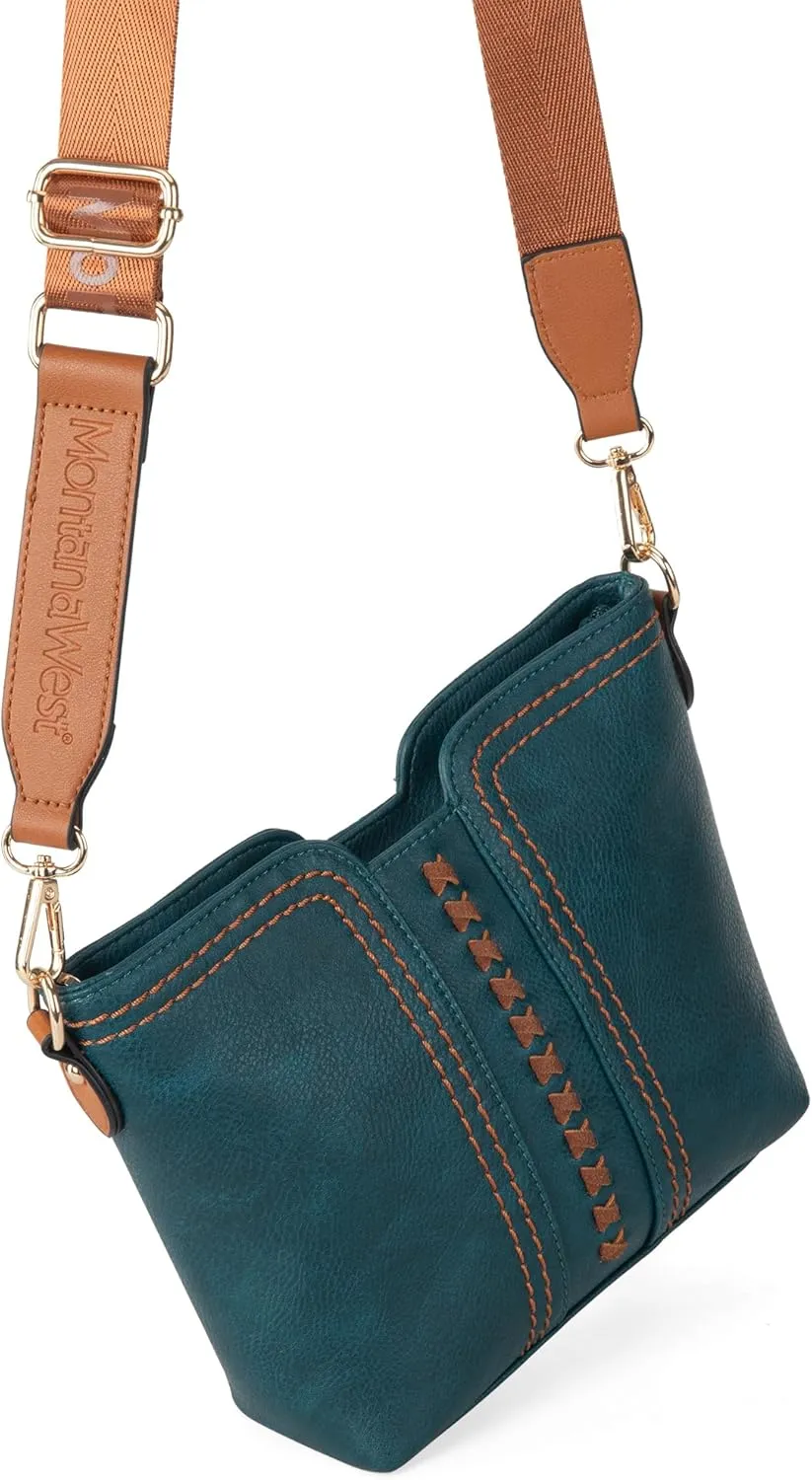Montana West MINI Crossbody Bags for Women Cross Body Purses Shoulder Handbags with Wide Guitar Strap