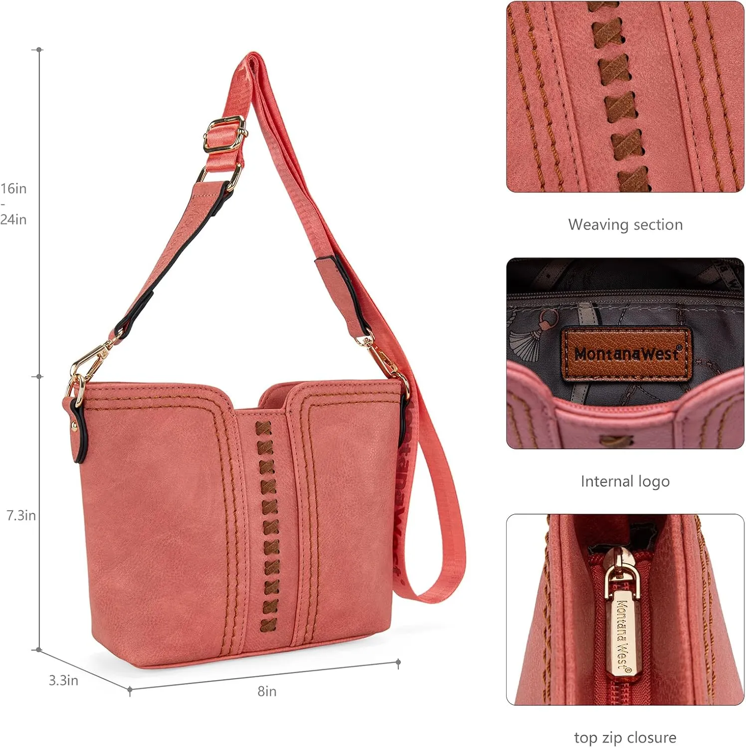 Montana West MINI Crossbody Bags for Women Cross Body Purses Shoulder Handbags with Wide Guitar Strap