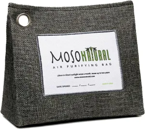 Moso Natural Air Purifying Bag 600g | Premium Bamboo Charcoal Odor Absorber | Room Deodorizer for Large Spaces, Bedroom, Kitchen, Basement | Pet Odor Eliminator for Home | Charcoal Bags (21 oz)
