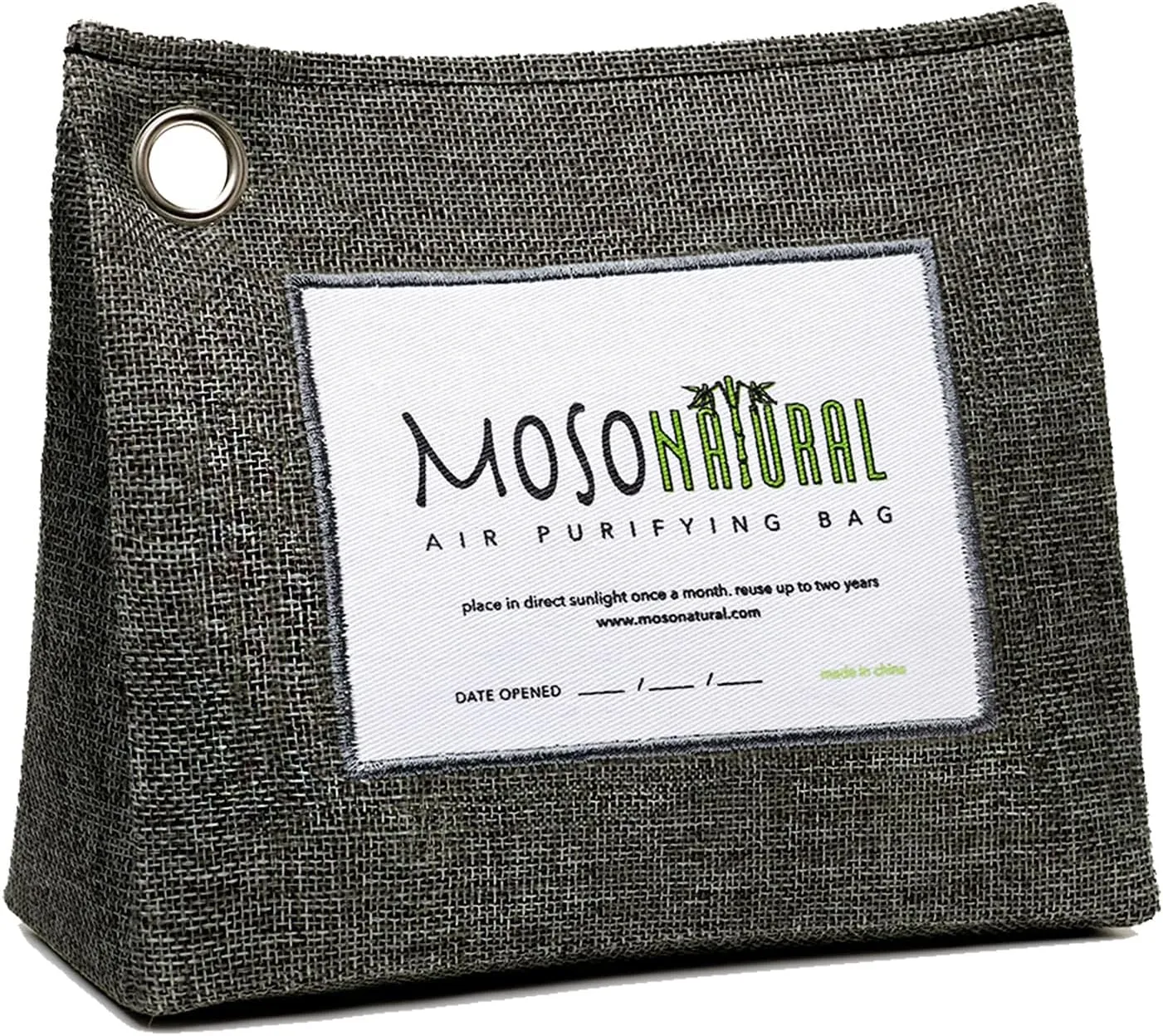 Moso Natural Air Purifying Bag 600g | Premium Bamboo Charcoal Odor Absorber | Room Deodorizer for Large Spaces, Bedroom, Kitchen, Basement | Pet Odor Eliminator for Home | Charcoal Bags (21 oz)