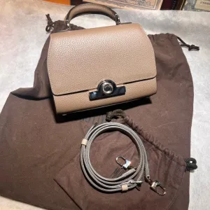 MOYNAT Gabrielle Taupe Leather Crossbody Bag