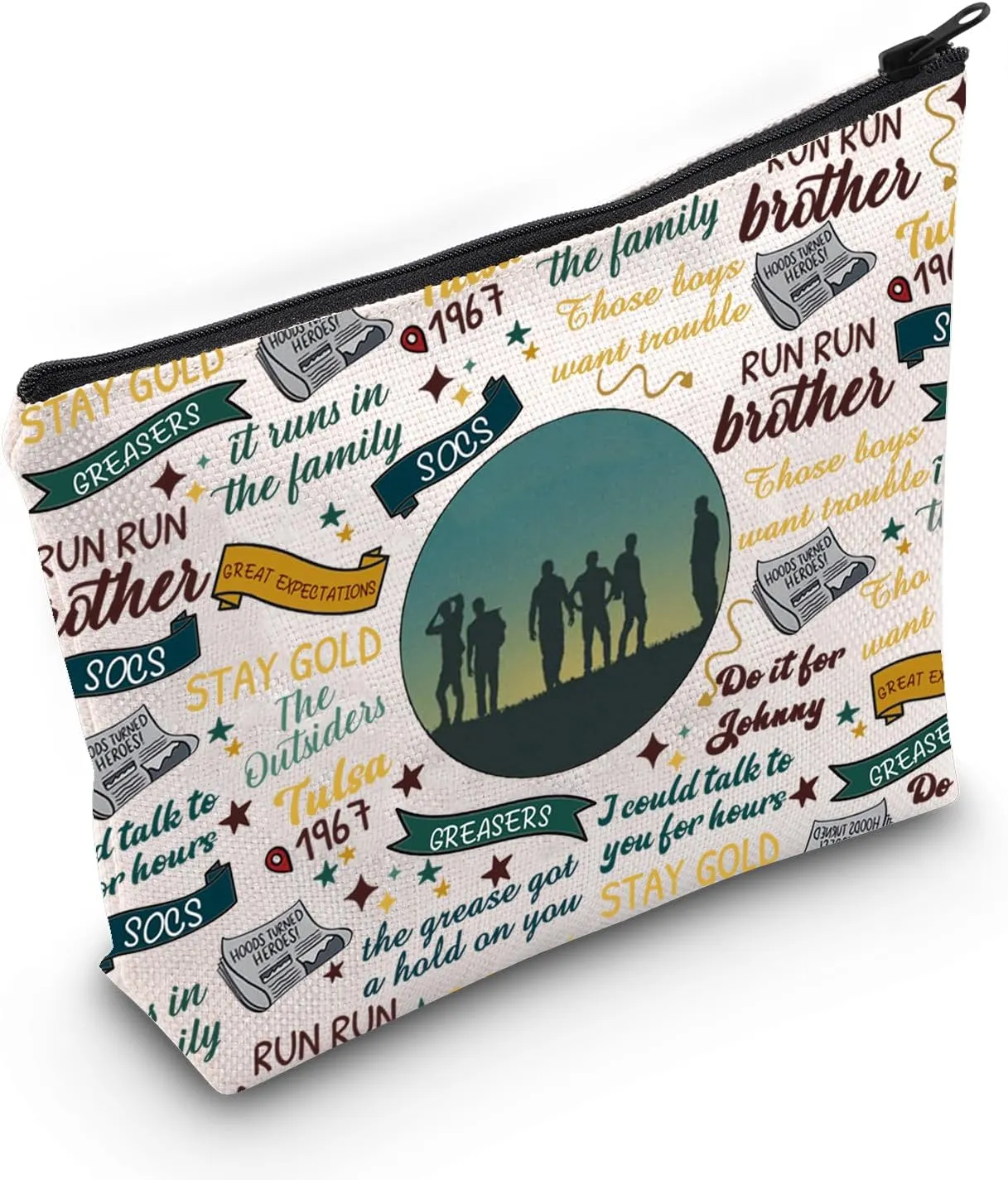 Musical Gift Musical Theater Quotes Makeup Zipper Pouch for Actor Actress (Stay Gold)