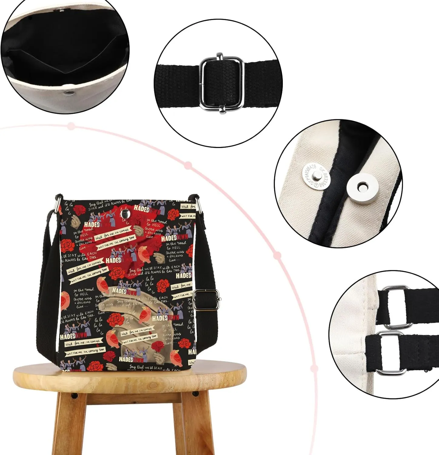 Musicals Gift Theatre Nerd Gift Hadestown Inspired Crossbody Bag Theatre Gift
