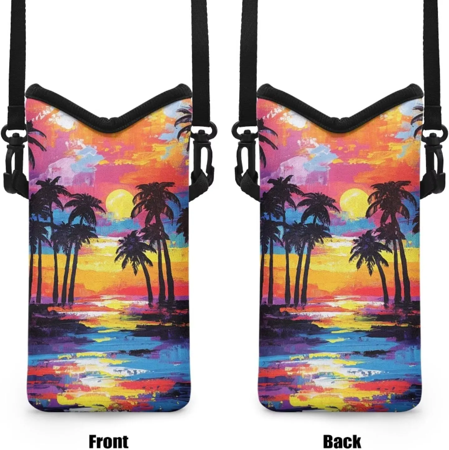 Neoprene Small Crossbody Bag with Adjustable Strap Water-Resistant Portable Cellphone Pouch for Travel, Outings