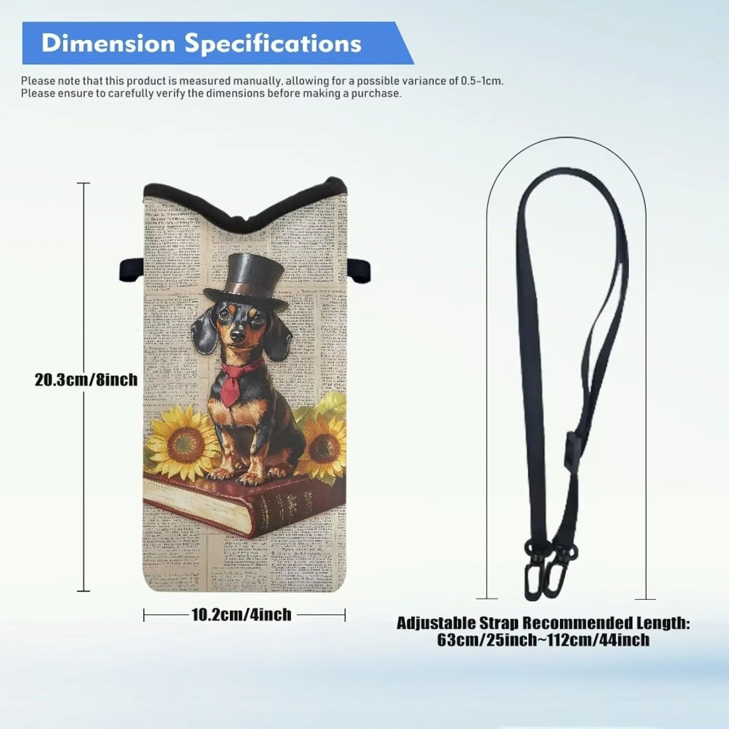 Neoprene Small Crossbody Bag with Adjustable Strap Water-Resistant Portable Cellphone Pouch for Travel, Outings