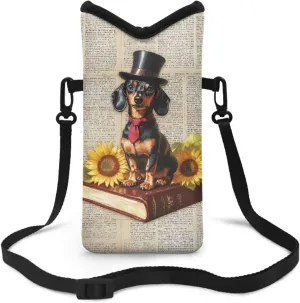 Neoprene Small Crossbody Bag with Adjustable Strap Water-Resistant Portable Cellphone Pouch for Travel, Outings