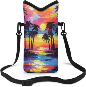 Neoprene Small Crossbody Bag with Adjustable Strap Water-Resistant Portable Cellphone Pouch for Travel, Outings