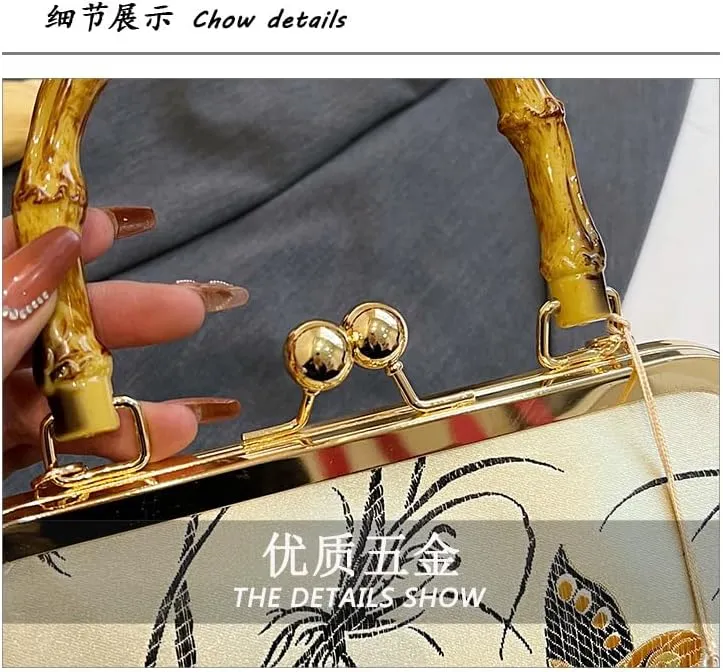 New Chinese Style Chinese Style Embroidery Bag Chain Shoulder Bag Crossbody Bag-Purple