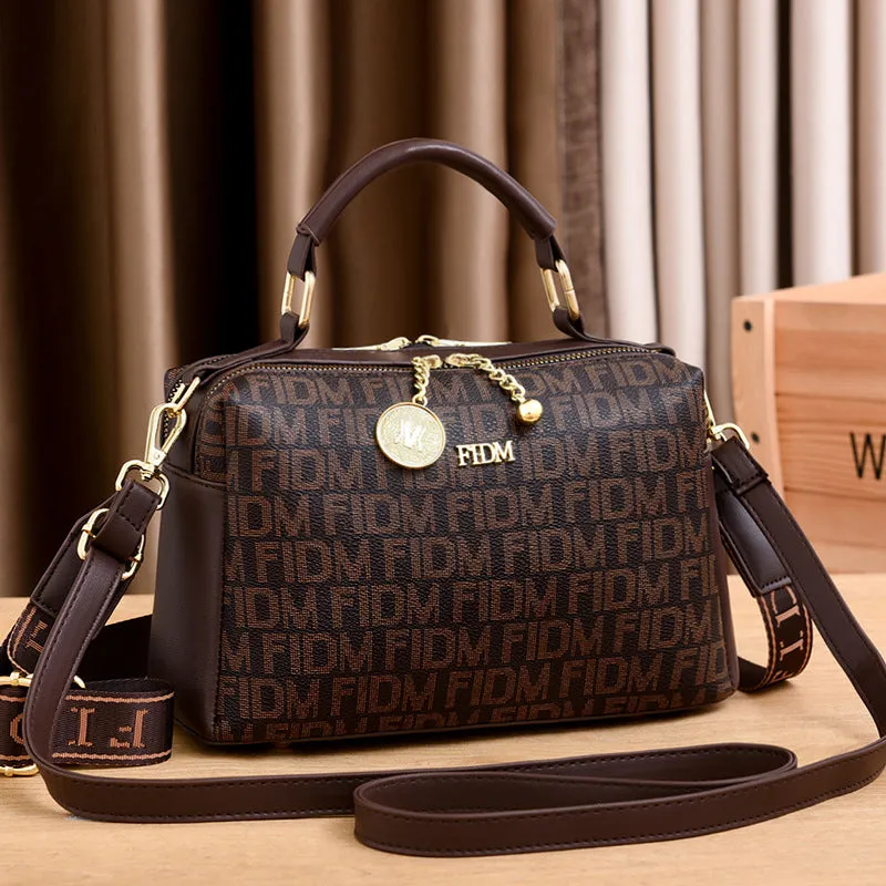 New Women's Textured Printed Simple Pillow Bags