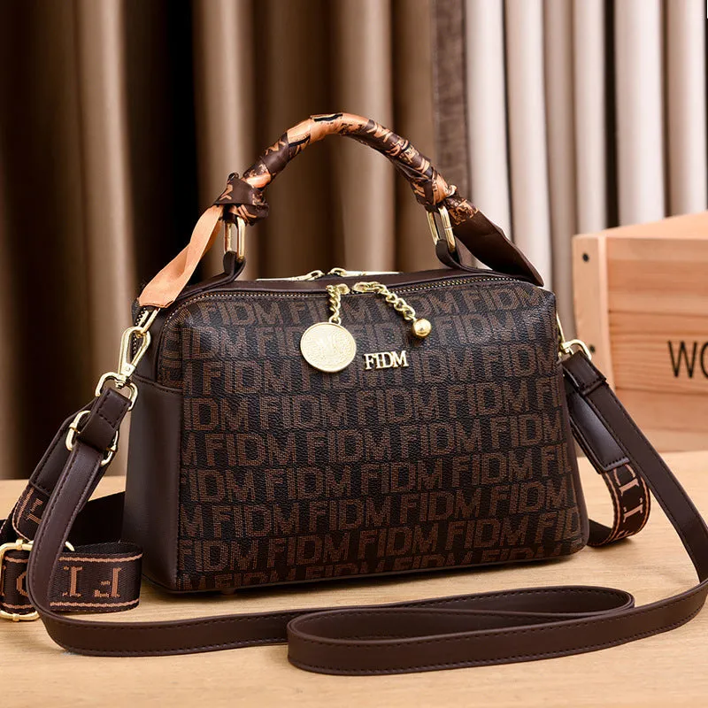 New Women's Textured Printed Simple Pillow Bags