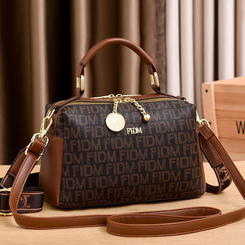 New Women's Textured Printed Simple Pillow Bags
