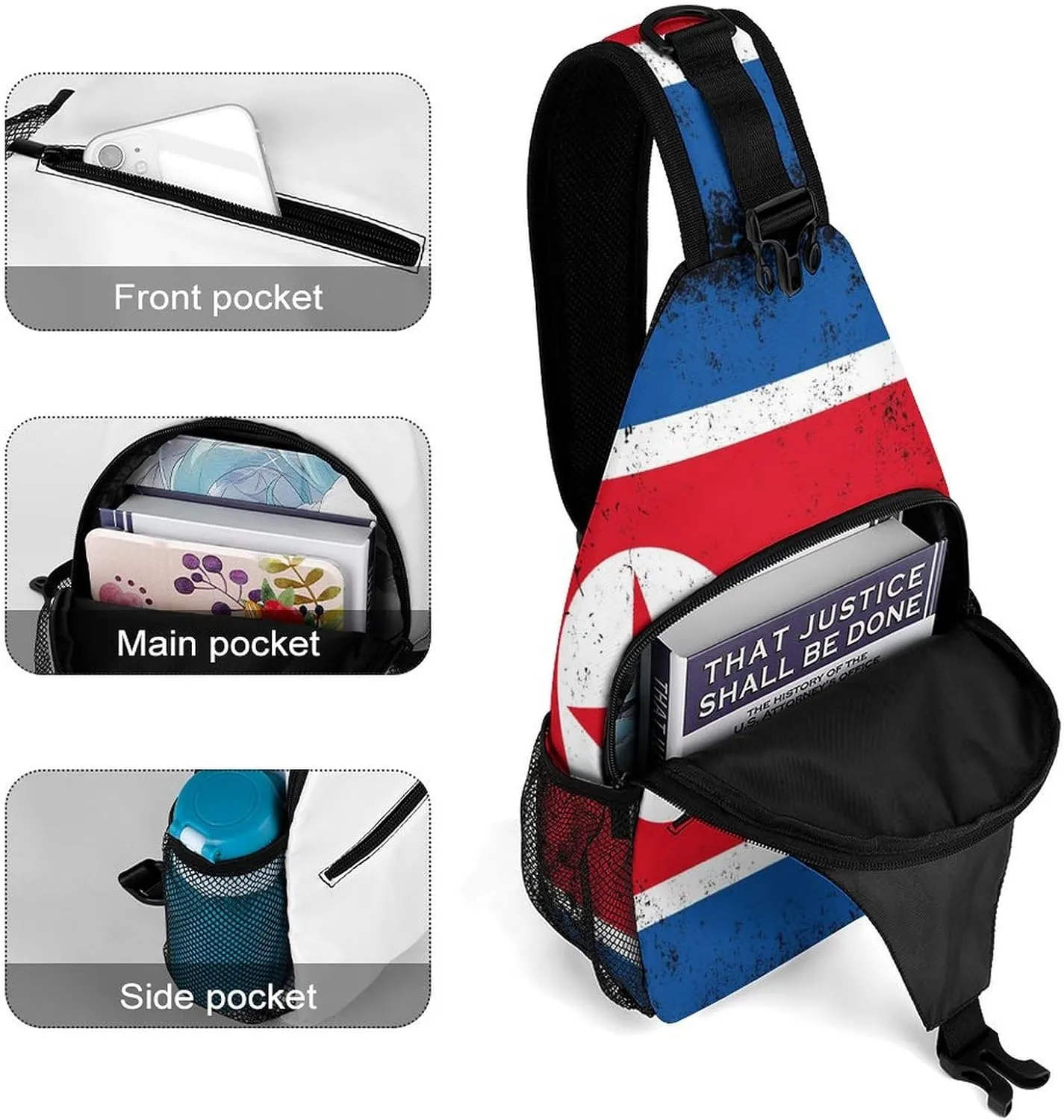 New Zealand Flag Vintage Sling Bag Crossbody Chest Bag Shoulder Bag For Travel Hiking Cycling Camping