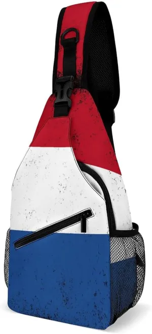 New Zealand Flag Vintage Sling Bag Crossbody Chest Bag Shoulder Bag For Travel Hiking Cycling Camping