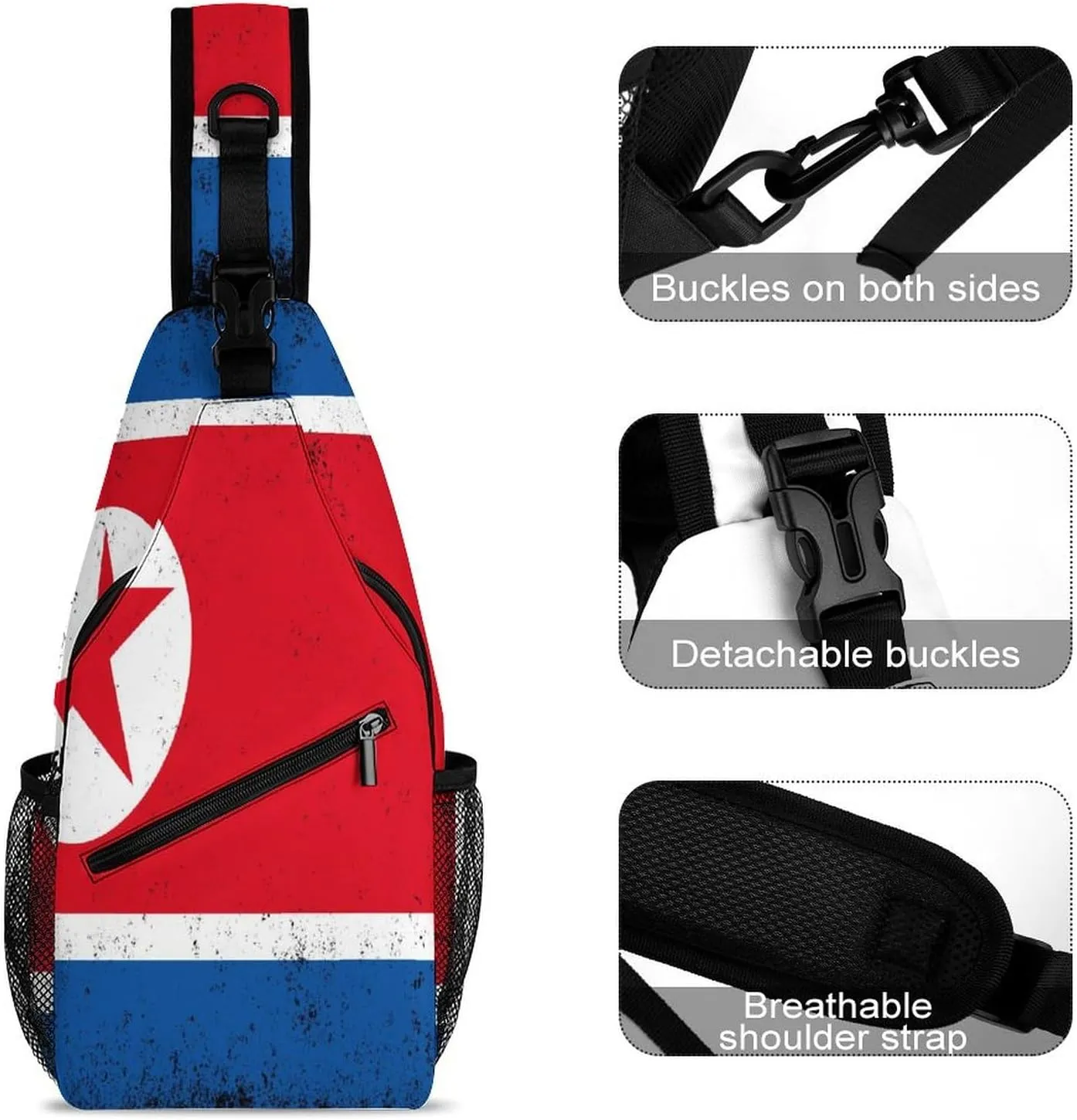 New Zealand Flag Vintage Sling Bag Crossbody Chest Bag Shoulder Bag For Travel Hiking Cycling Camping