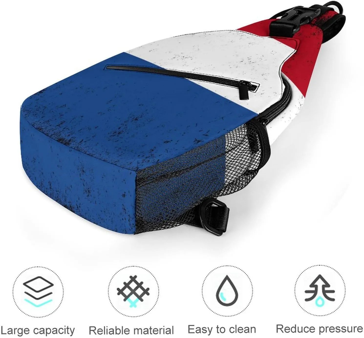 New Zealand Flag Vintage Sling Bag Crossbody Chest Bag Shoulder Bag For Travel Hiking Cycling Camping