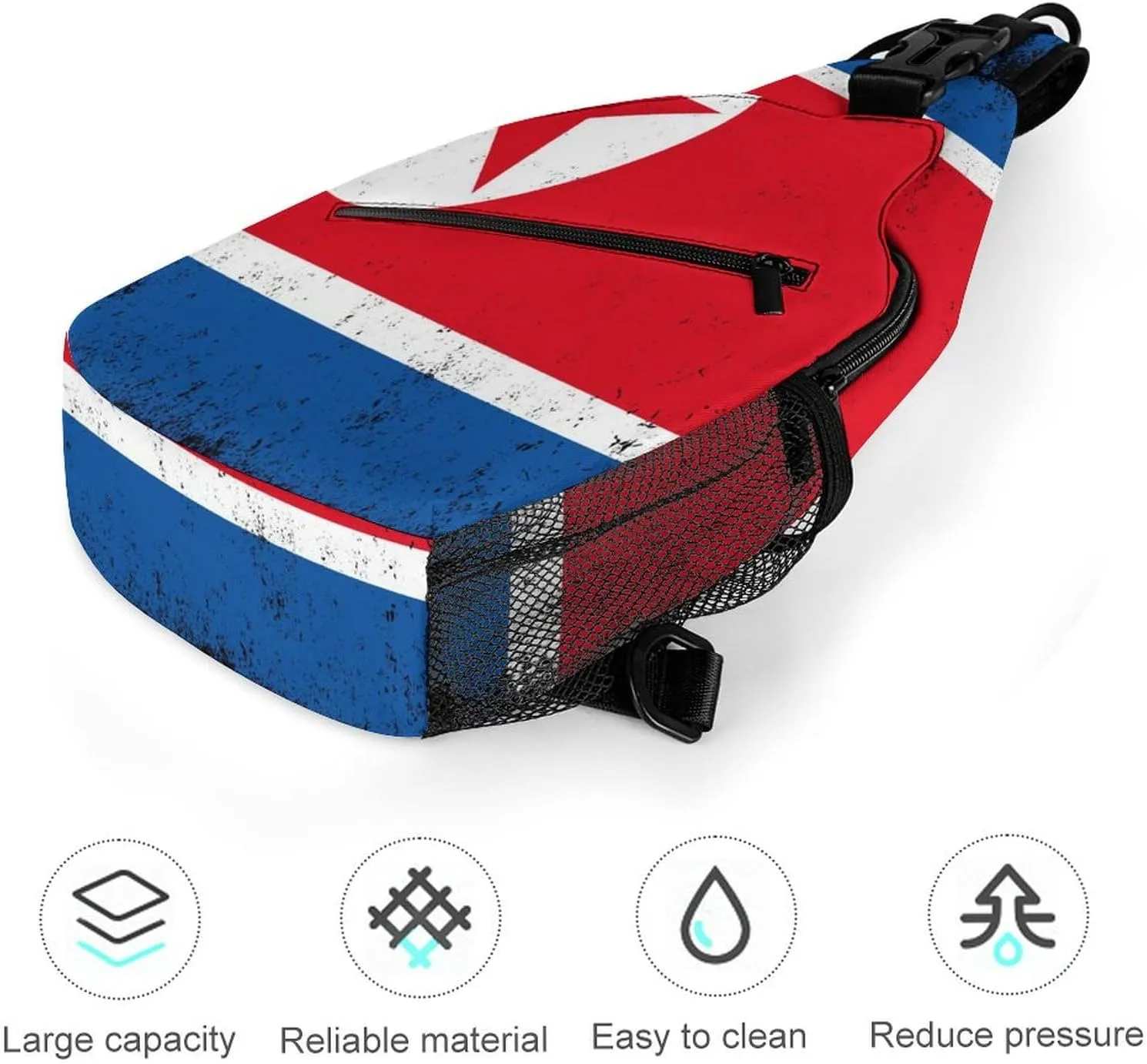 New Zealand Flag Vintage Sling Bag Crossbody Chest Bag Shoulder Bag For Travel Hiking Cycling Camping