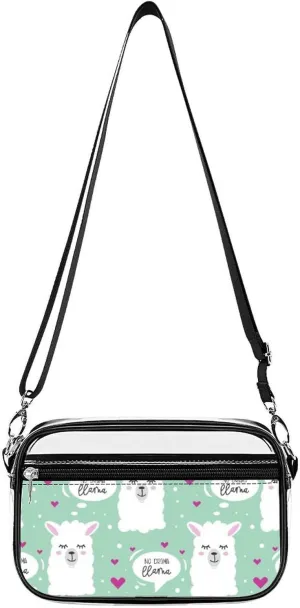 No Drama Llama Fashionable Transparent Crossbody Bag Suitable for Travel