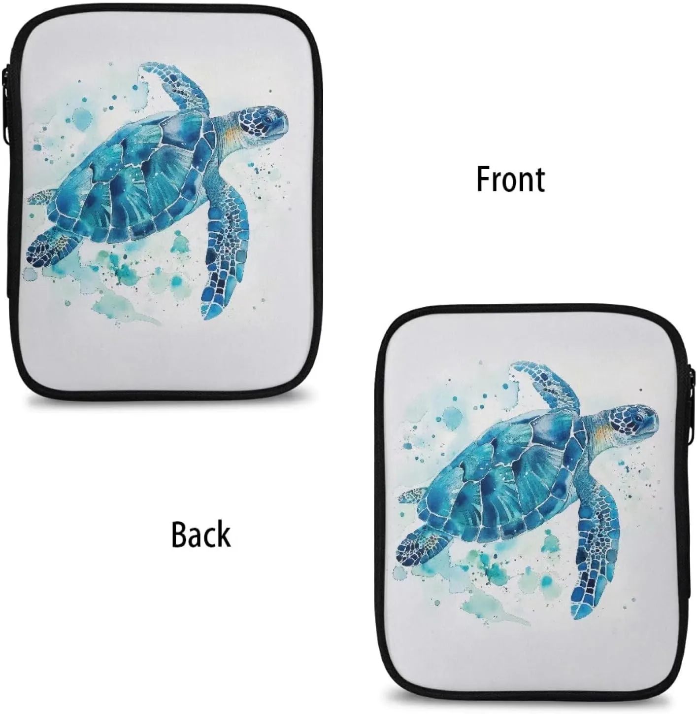 Noprintge Sea Turtle Print Crochet Hook Case, Crochet Storage Bag Knitting Needles Case Travel Storage Bag for Various Crochet Needles and Accessories, Easy to Carry