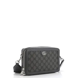 Ophidia Zip Around Camera Crossbody Bag GG Coated Canvas Small