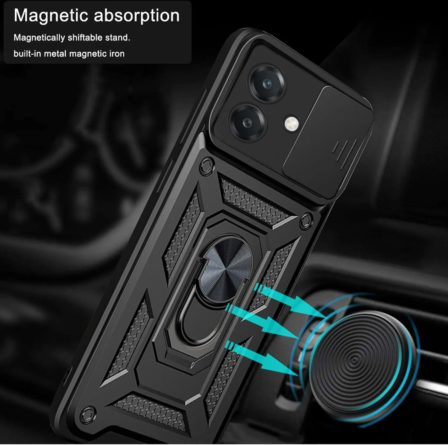 Oppo A60 5G A40 4G Case Shockproof Ring Stand Phone Camera Lens Cover