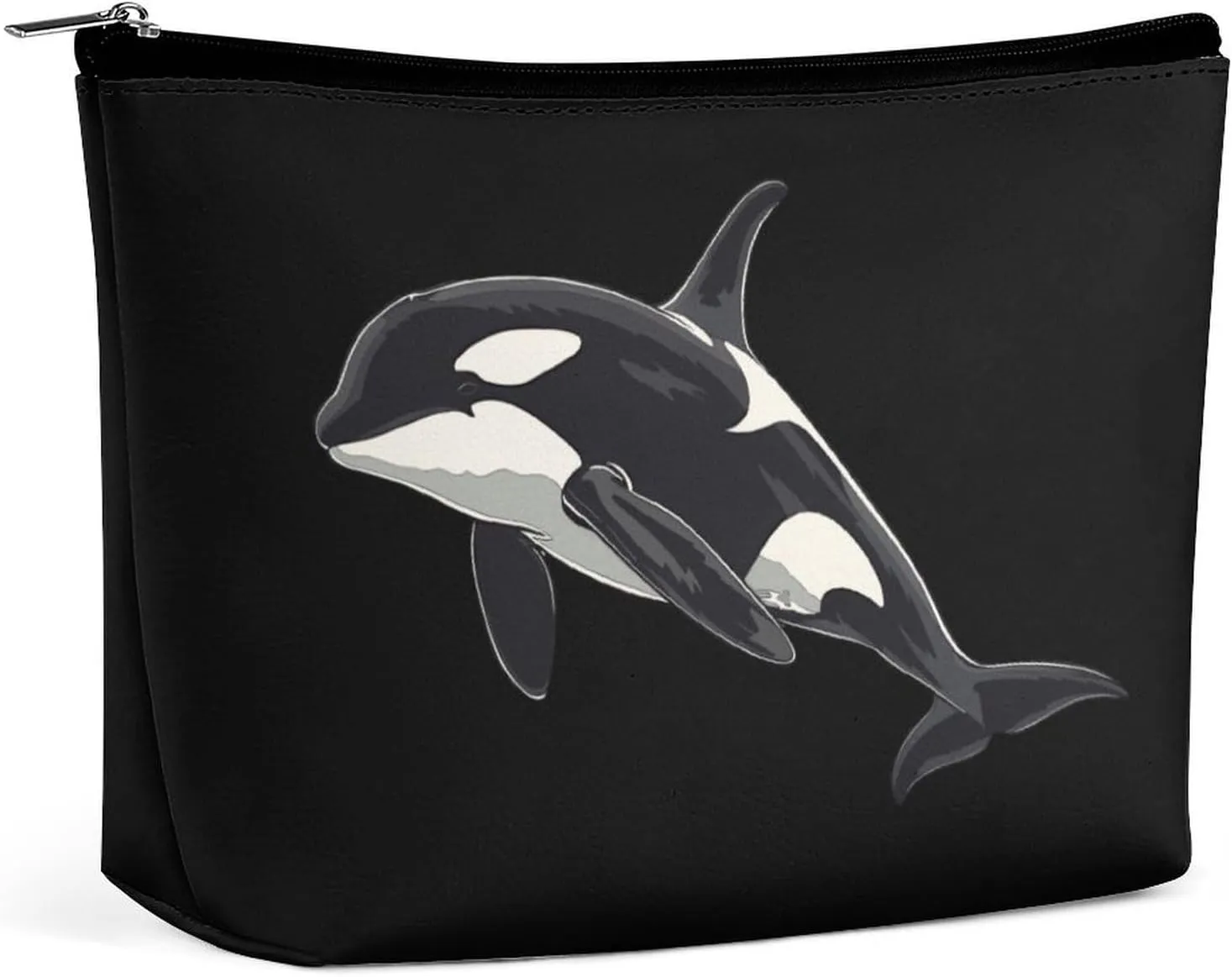 Orca Killer Whale Travel Makeup Bag Portable Cosmetic Bags for Women Cute Make Up Pouch Organizer