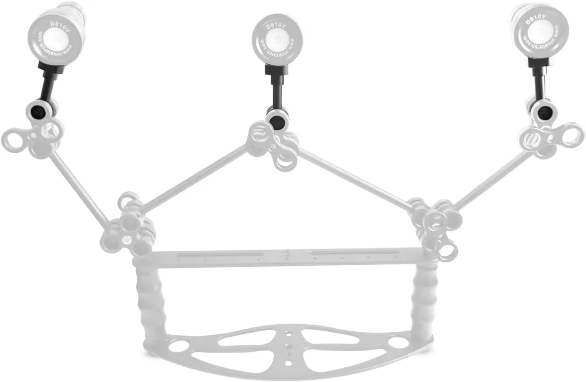 OrcaTorch M03 Ball Joint Adapter Compatible with D900V and D910V Dive Lights for Underwater Photography & Video