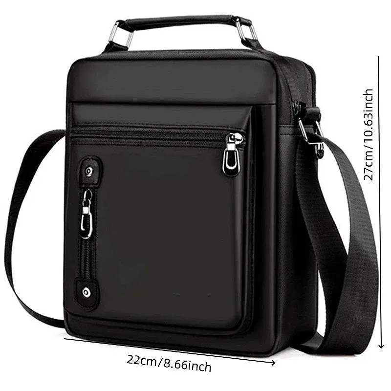 OSKA Men's Shoulder Briefcase Bags Oxford Cloth - Black