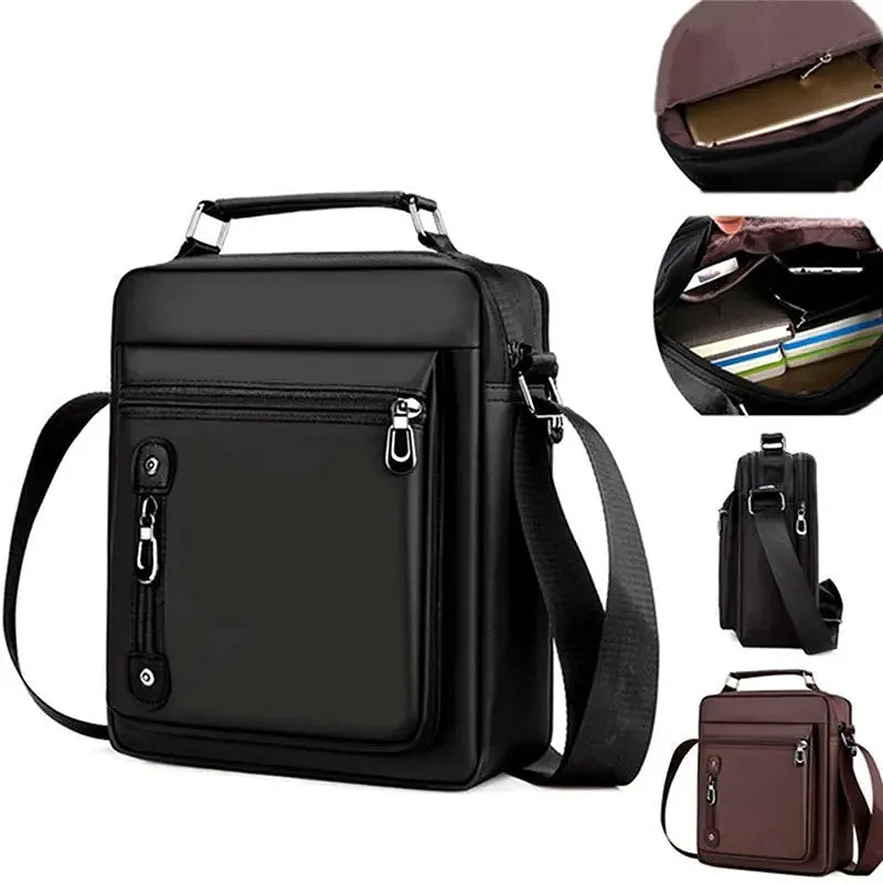 OSKA Men's Shoulder Briefcase Bags Oxford Cloth - Black