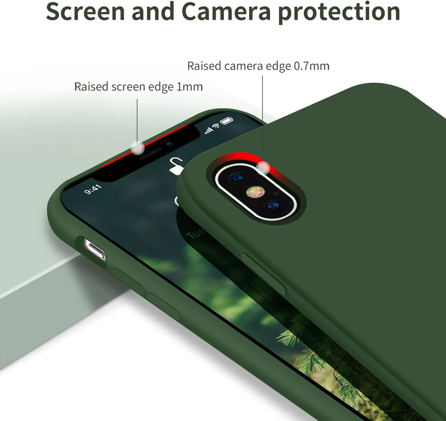 OTOFLY for iPhone XR Case, [Silky and Soft Touch Series] Premium Soft Silicone Rubber Full-Body Protective Bumper Case Compatible with Apple iPhone XR 6.1 inch (Clover)