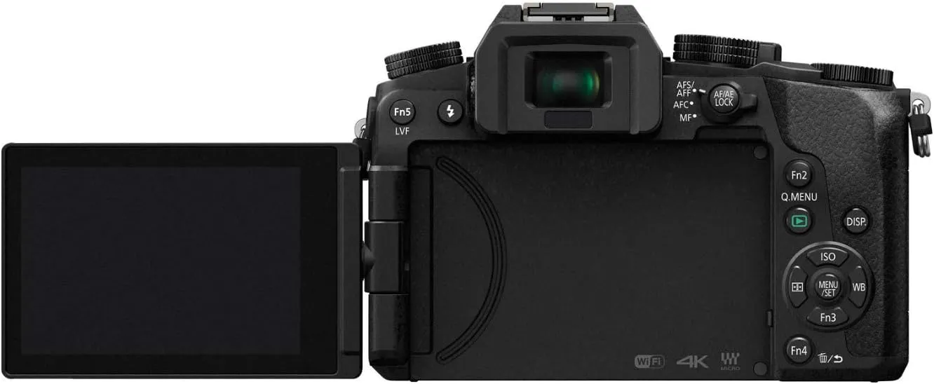 Panasonic LUMIX G7 4K Digital Camera, with LUMIX G VARIO 14-42mm Mega O.I.S. Lens, 16 Megapixel Mirrorless Camera, 3-Inch LCD, DMC-G7KK (Black)