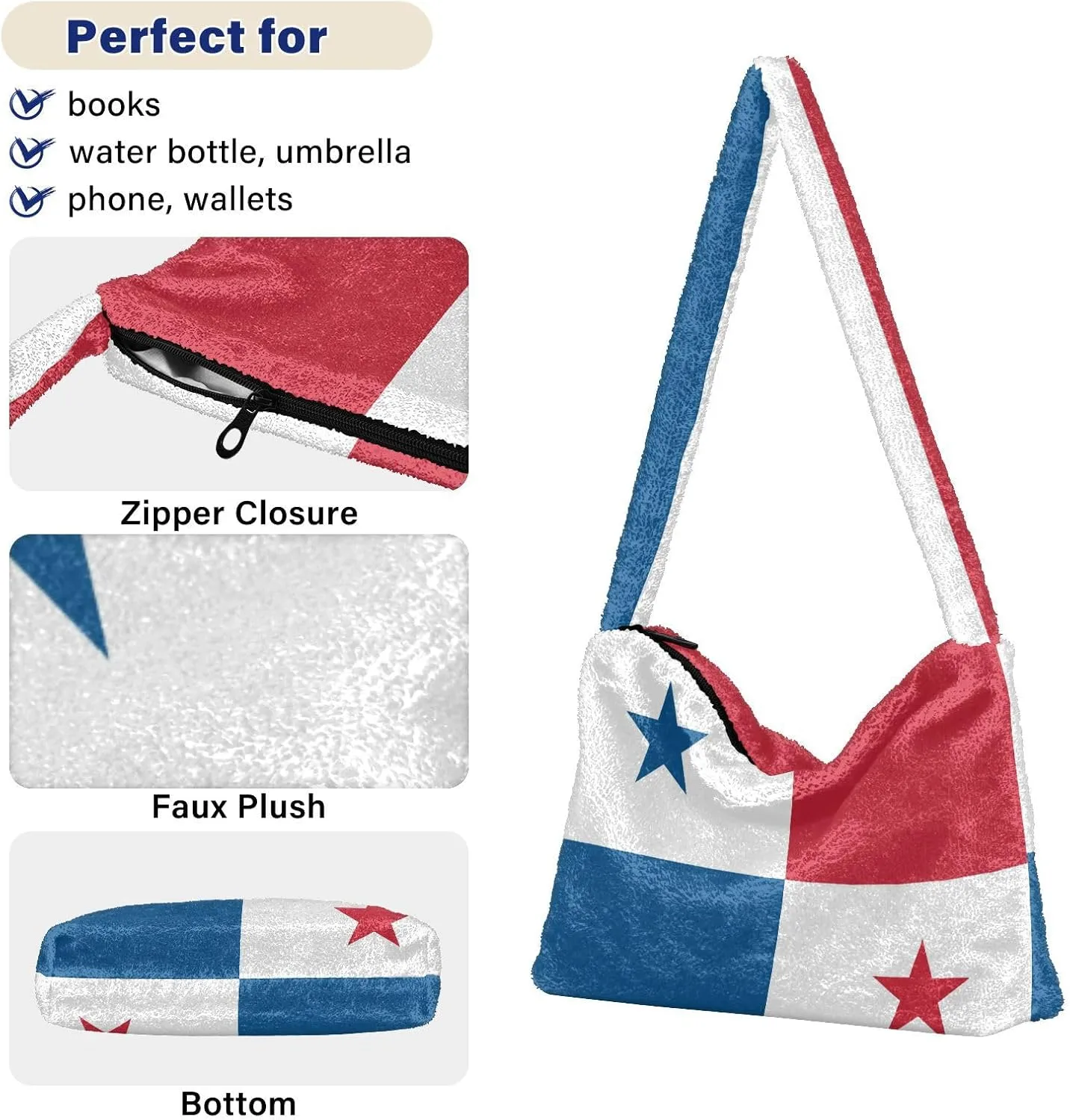 Patriot Flag Women Boho Handbag Underarm Bag Tote Bag Shoulder Bag Crossbody Bag
