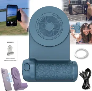 Photoklick Kamera Griff, Photoklick Camera Grip, Magnetic Camera Handle Bluetooth Bracket, Elevopro Vlogger Pro, Photography Support Stand Grip, Magnetic Holder Stabilizer, Wireless Charging (Blue)