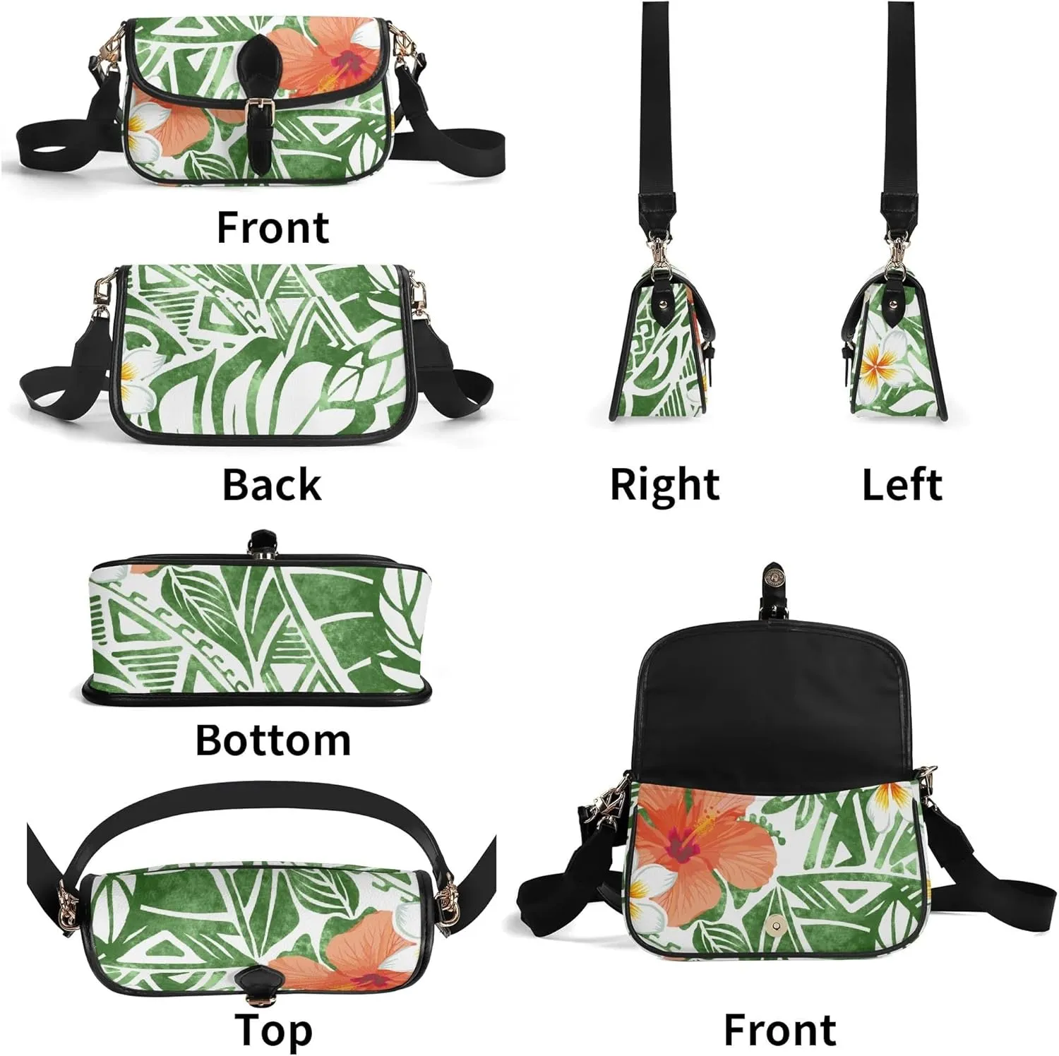 Polynesian Print Vintage Art Design Custom Women'S Crossbody Bag Small Square Bag Portable Fashion Women'S Bag