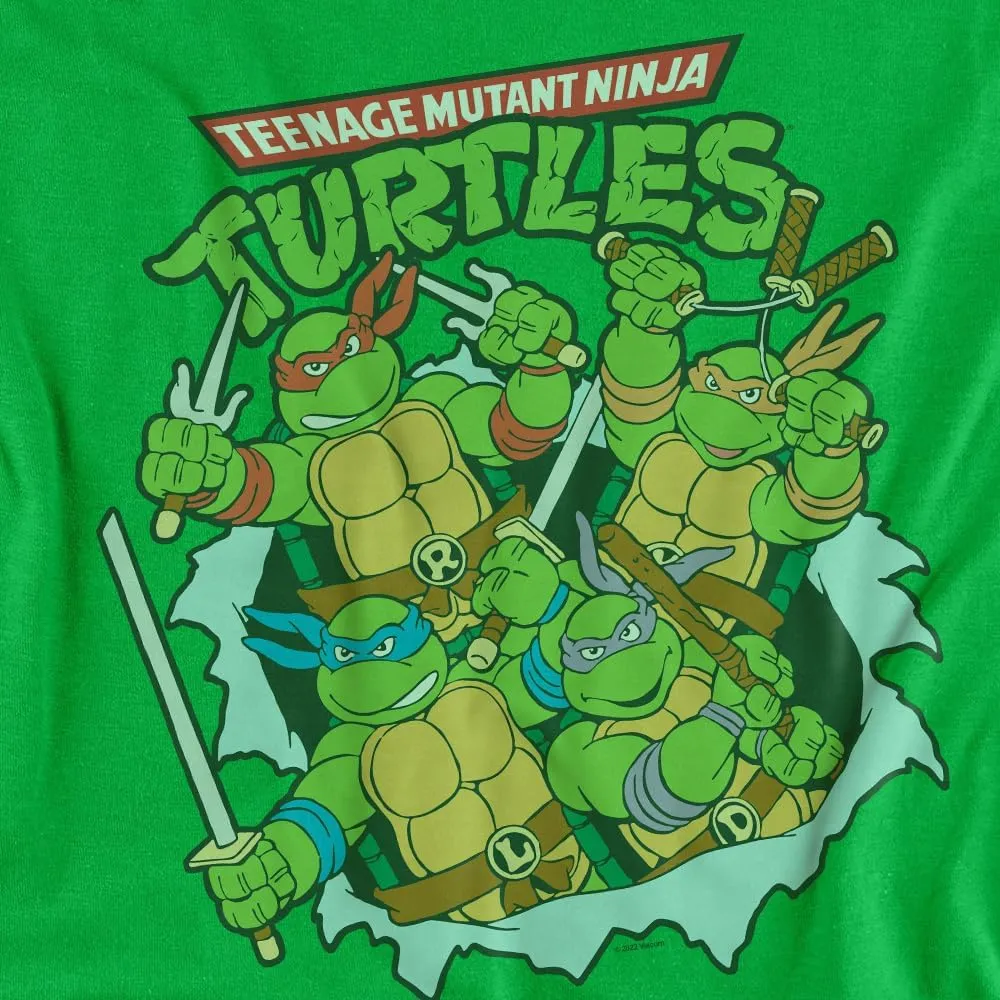 Popfunk Classic TMNT Teenage Mutant Ninja Turtles Unisex Adult T Shirt, Retro Group