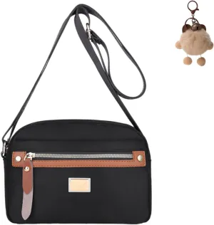 Popularate Nylon Crossbody Bag, Women's Nylon Crossbody Bag Popularate, Waterproof Lightweight Multi-layer Messenger