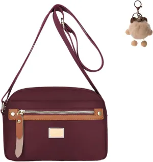 Popularate Nylon Crossbody Bag, Women's Nylon Crossbody Bag Popularate, Waterproof Lightweight Multi-layer Messenger
