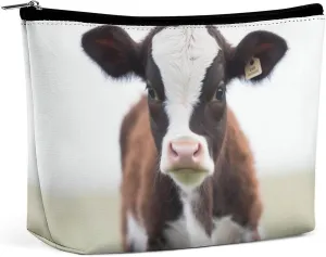 Portable Small Cosmetic Bag Cute Travel Makeup Bag Cow Waterproof Toiletry Bag for Women