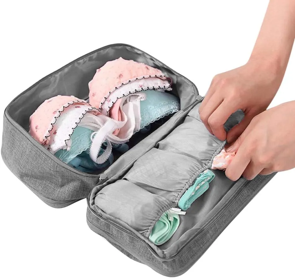 Portable Underwear Bra Storage Bag Waterproof Travel Organizers Multi-Layer Toiletry Packing Cube