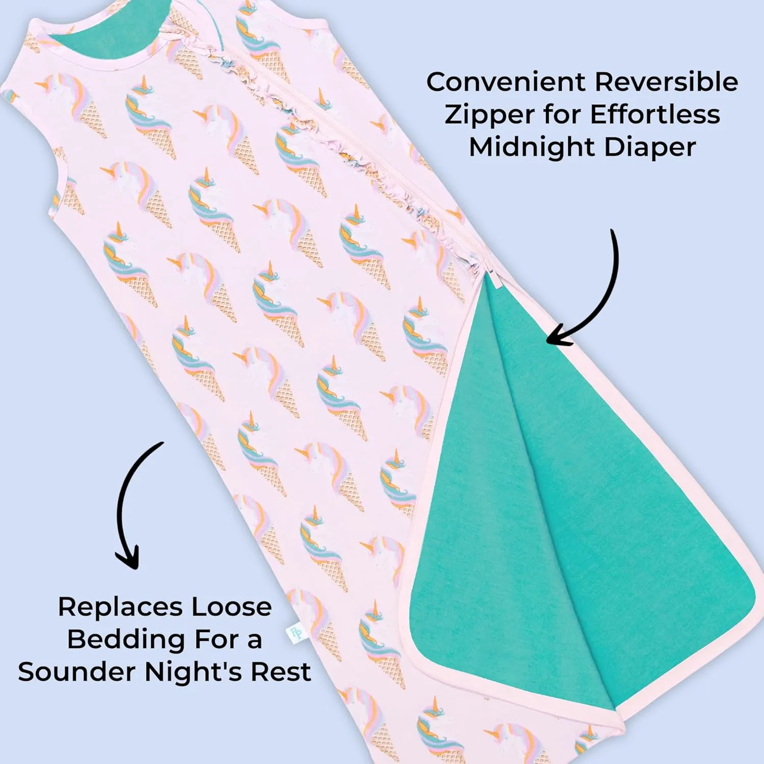 Posh Peanut Baby Sleep Sacks - Sleeveless Swaddle Sacks & Sleeping Bags - Extra Long 2 Way Zipper - 1 TOG
