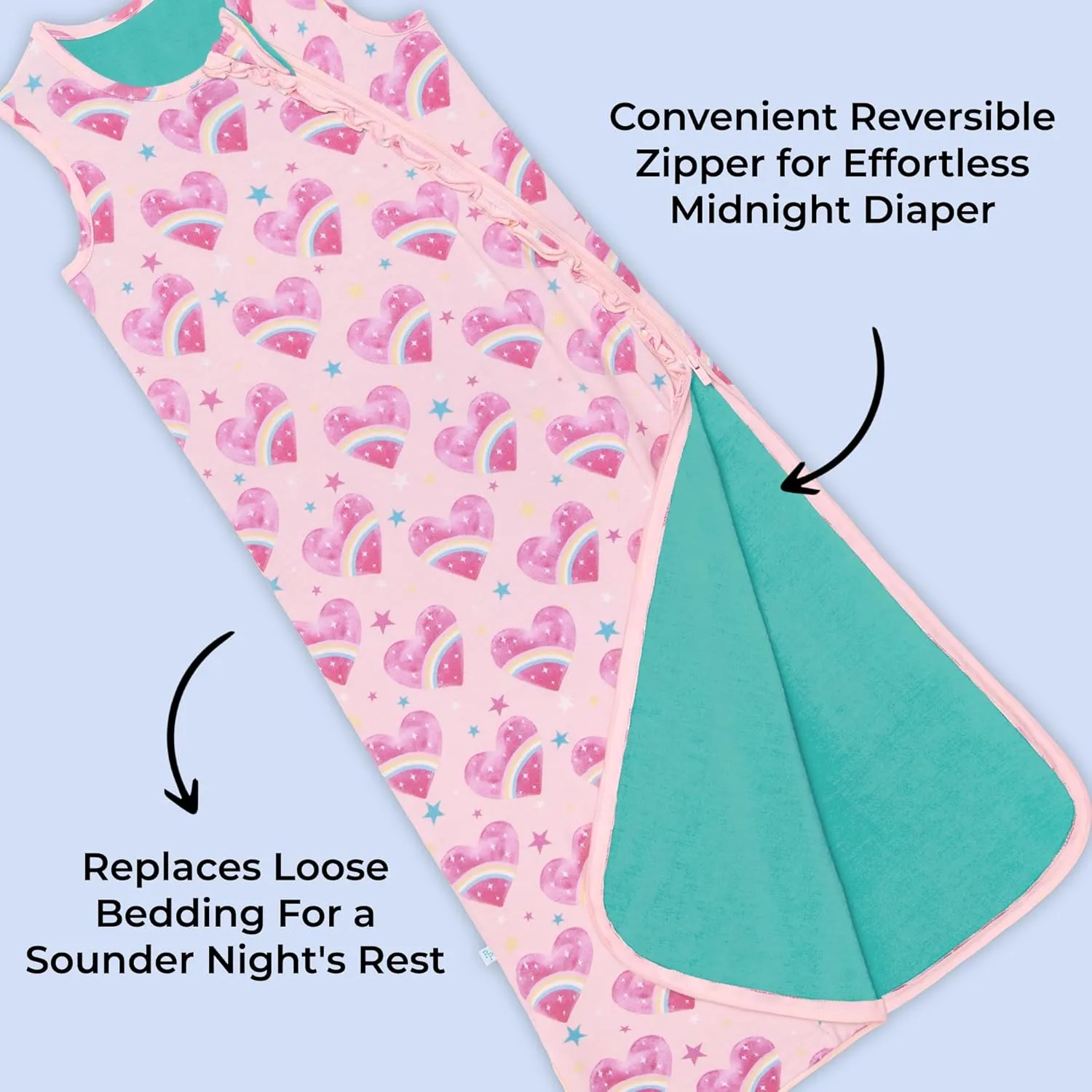 Posh Peanut Baby Sleep Sacks - Sleeveless Swaddle Sacks & Sleeping Bags - Extra Long 2 Way Zipper - 1 TOG