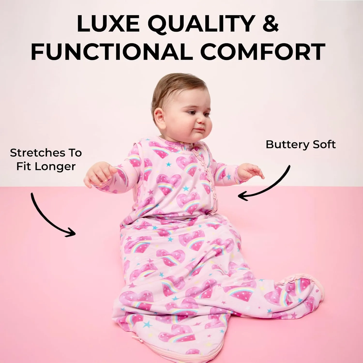 Posh Peanut Baby Sleep Sacks - Sleeveless Swaddle Sacks & Sleeping Bags - Extra Long 2 Way Zipper - 1 TOG