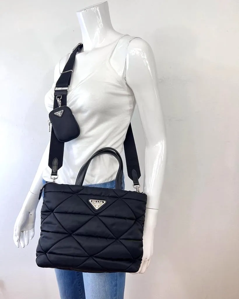 PRADA TESSUSO PADDED RE-NYLON TOTE BAG