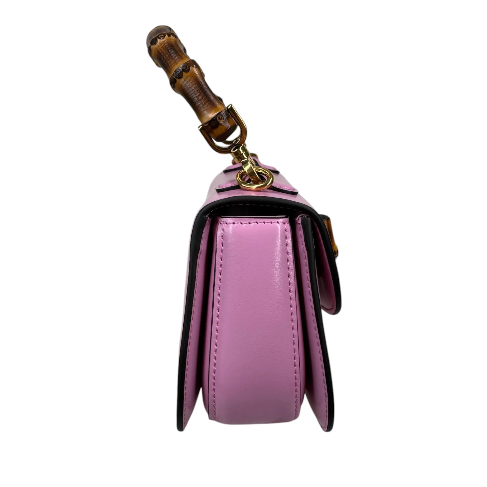 PRE-OWNED GG 1947 Mini Bamboo Pink Crossbody Bag