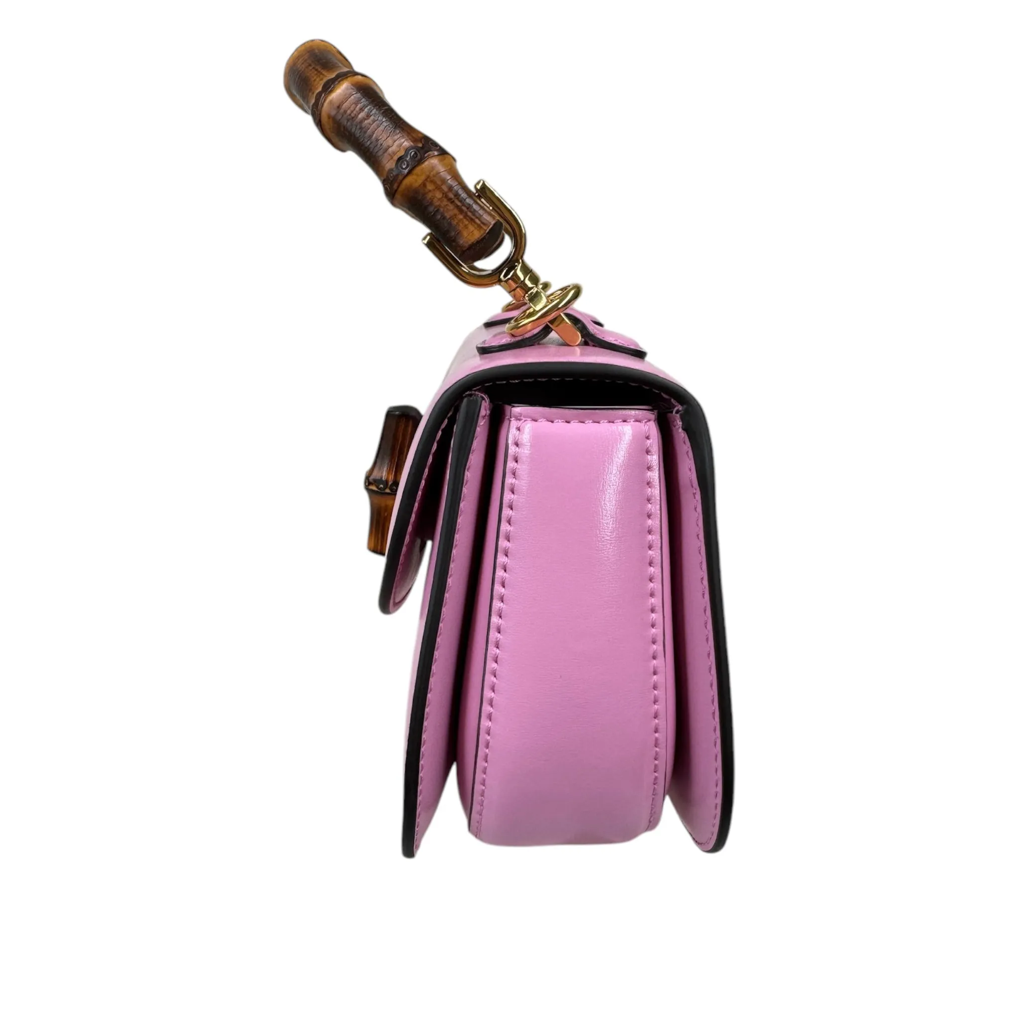 PRE-OWNED GG 1947 Mini Bamboo Pink Crossbody Bag