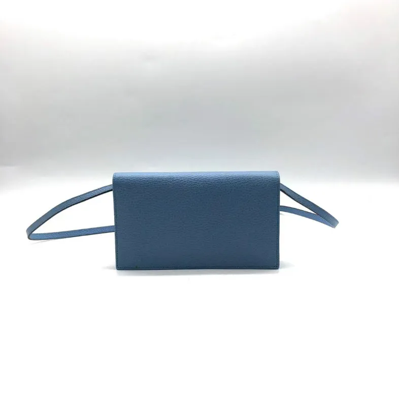 Preloved Gucci GG Marmont Light Blue Leather Crossbody Bag tdt0852